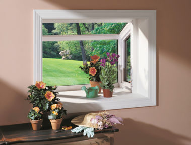 interior view of white garden window