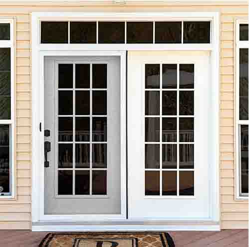 Centered Hinge Patio Doors Door, Single Hinged Patio Door With Blinds