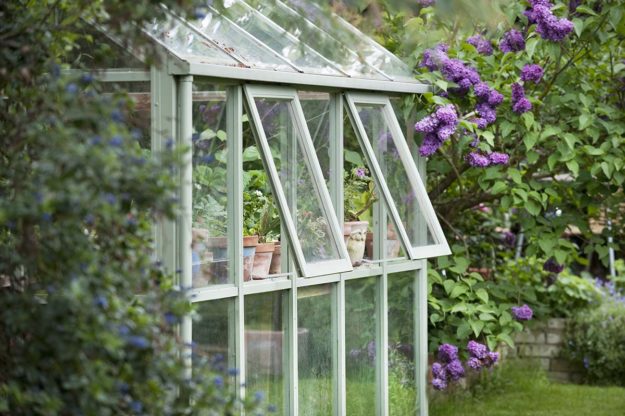 garden windows with flowers