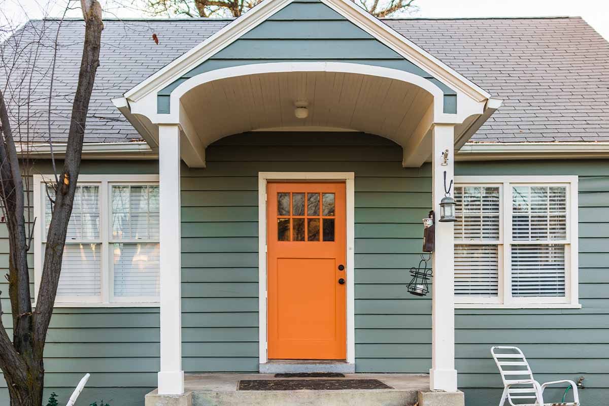 Add a Splash of Color to Your Front Door orange front door