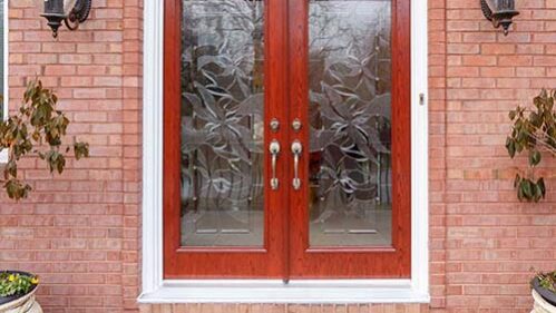 newly installed double front door