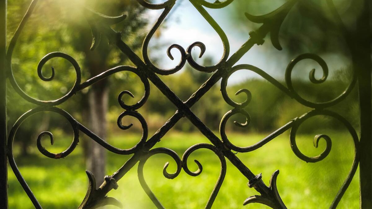 a look outside through a gate after a successful Install security gate