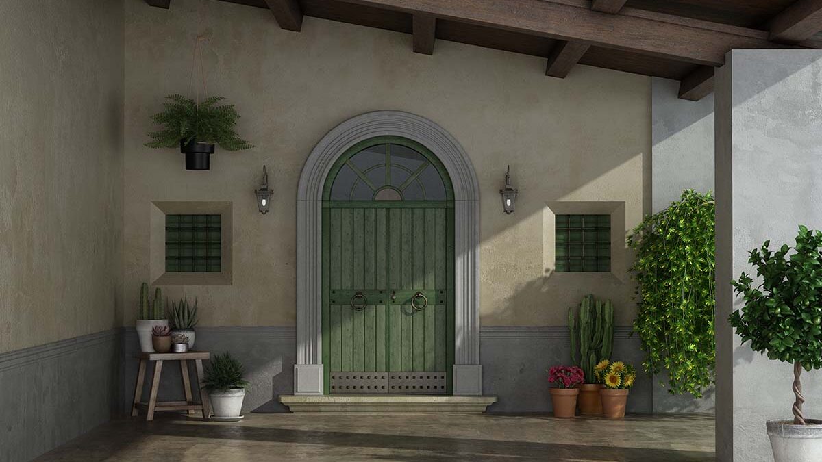 A beautiful entry door pilaster