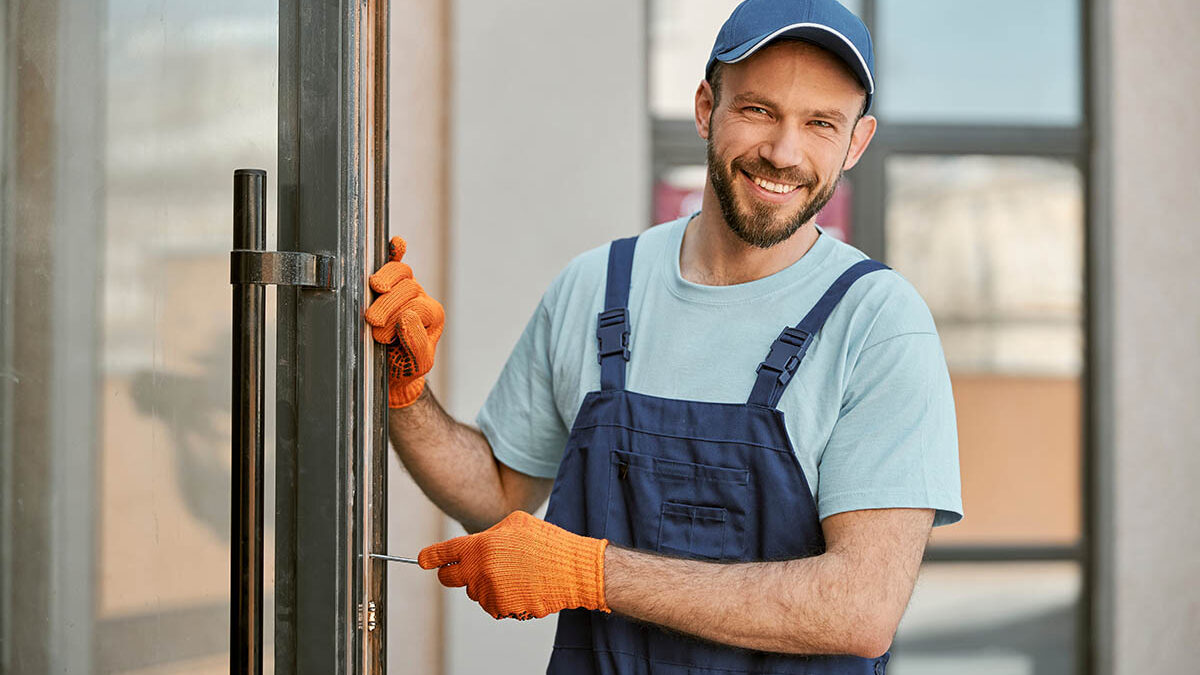 a professional demonstrates how to repair a rusted exterior steel door