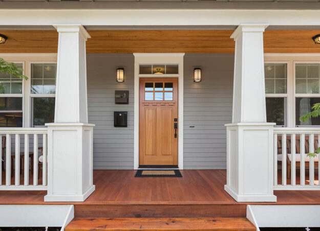 front facing view of a home with focus on entry door