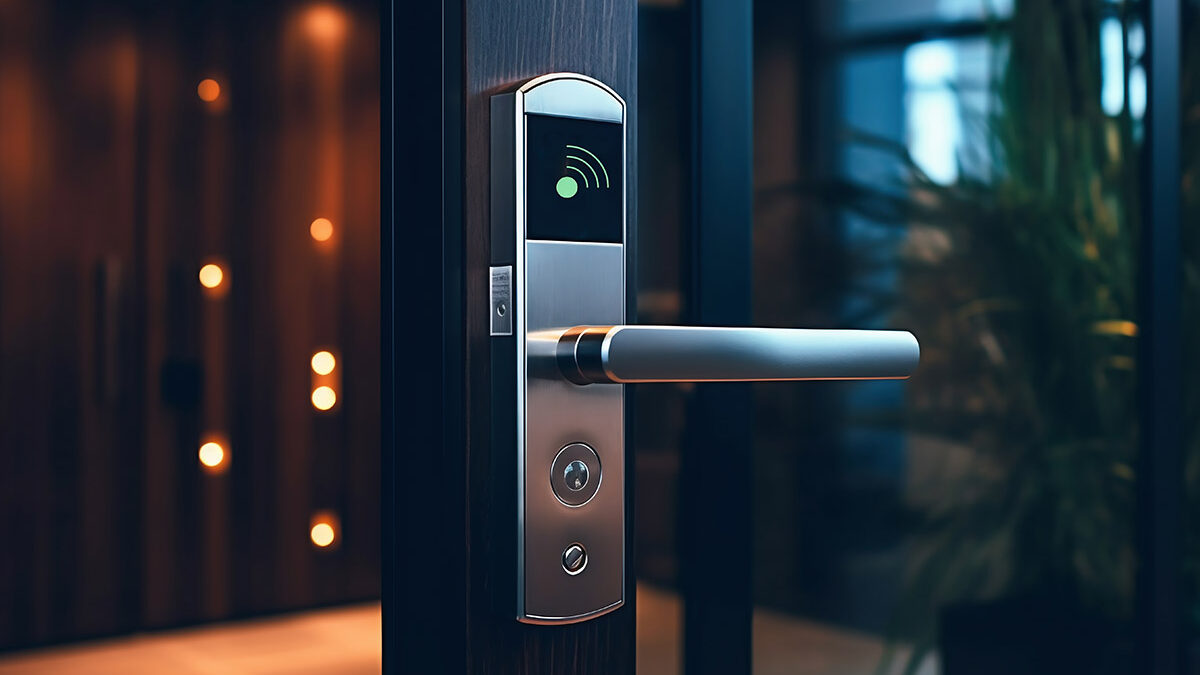 high tech security door hardware