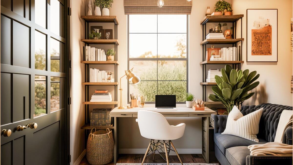 view of a lovely room full of natural light from a large window