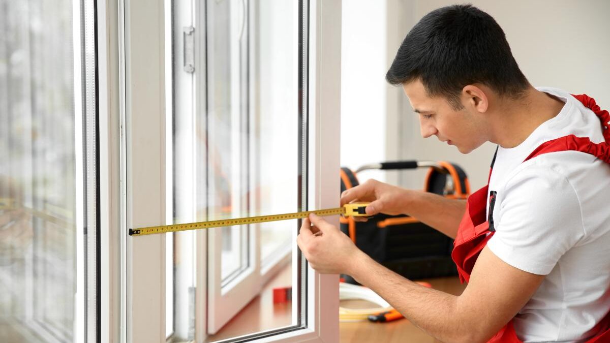 sliding patio doors are replaced by a professional