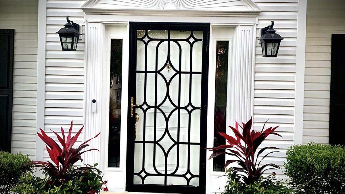 a newly installed storm door