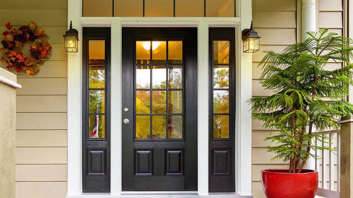 newly installed front exterior door