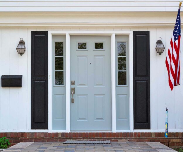 Satin or Semi Gloss for Doors- Which Finish Offers the Best Longevity newly installed exterior front door on a house
