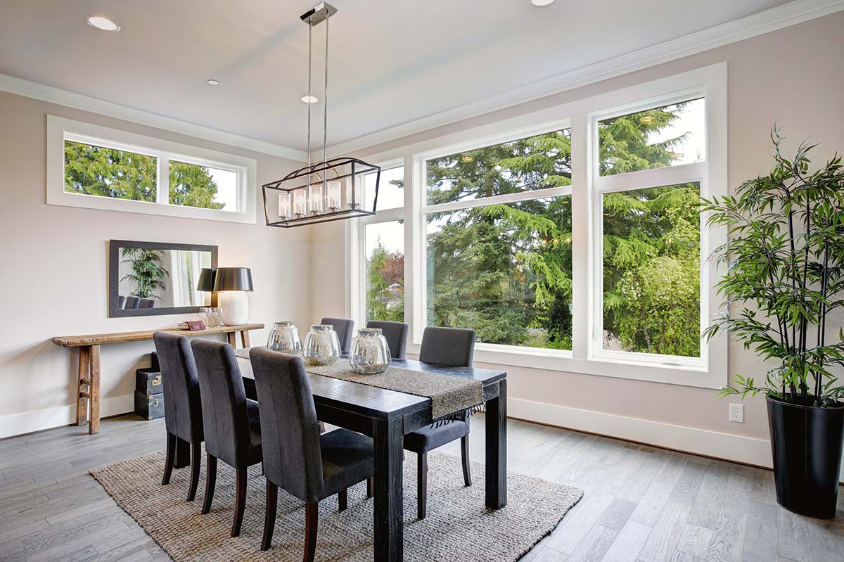 What Are Impact-Resistant Windows – Everything You Need to Know interior of a dining room shows off newly installed impact resistant windows