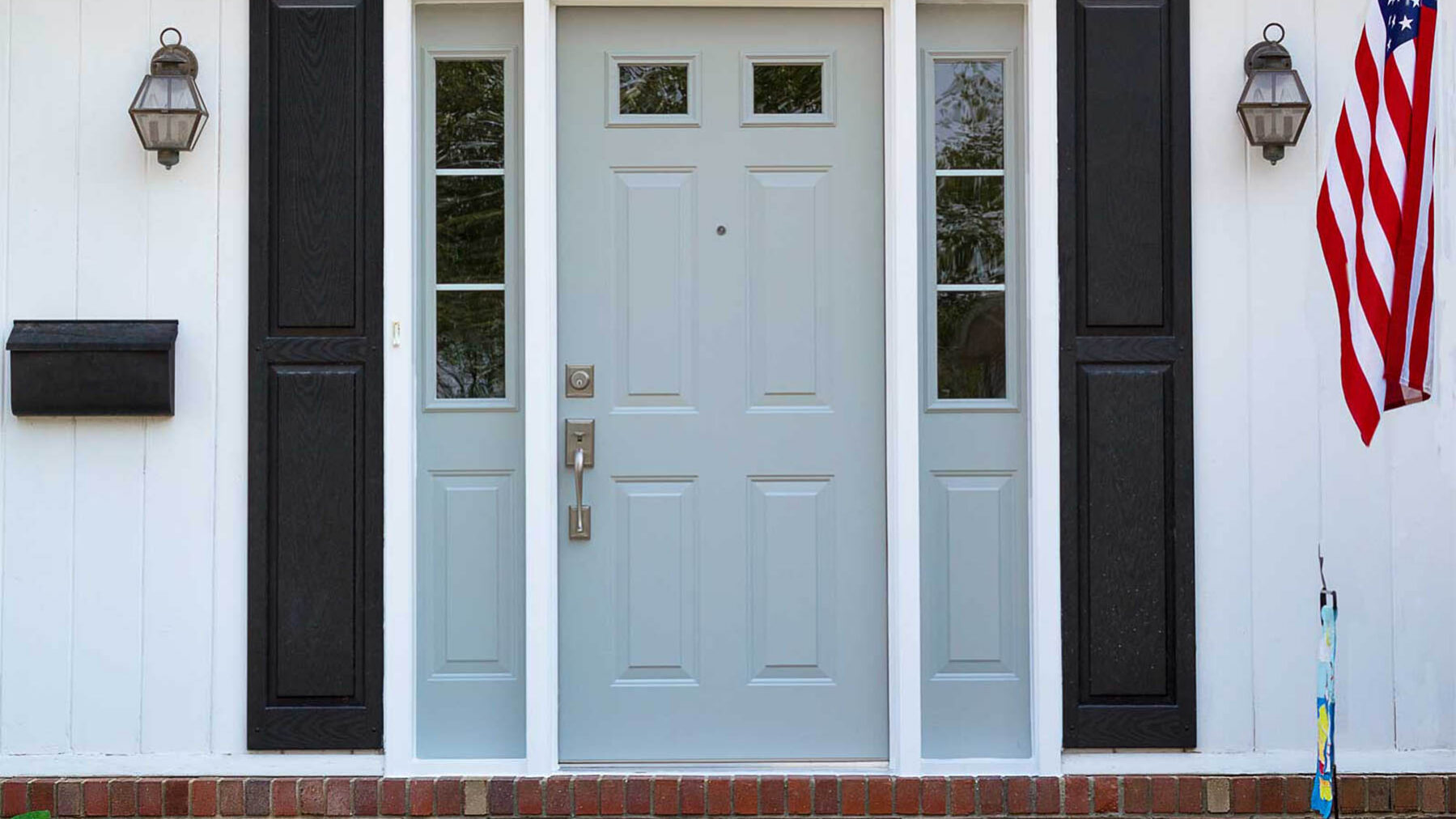 Satin or Semi-Gloss for Doors Which Finish Offers the Best Longevity MasterSeal Image Front door painted with a semi-gloss gray
