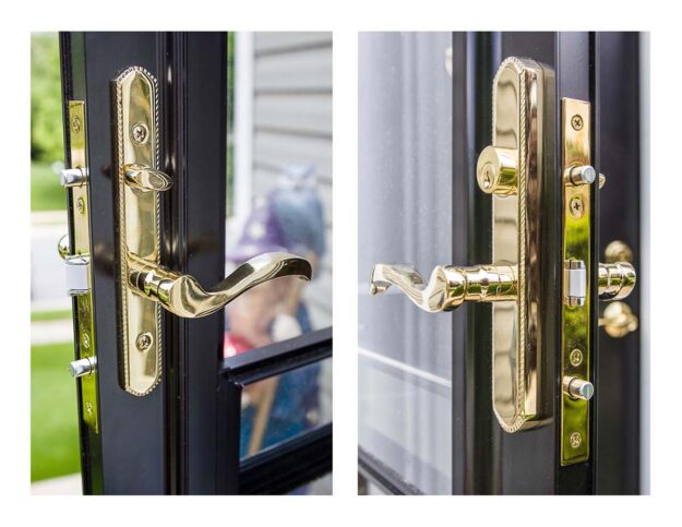 Replacing a Storm Door Handle- A DIY Guide to Upgrading Your Hardware new handle hardware on the entry doors of a house