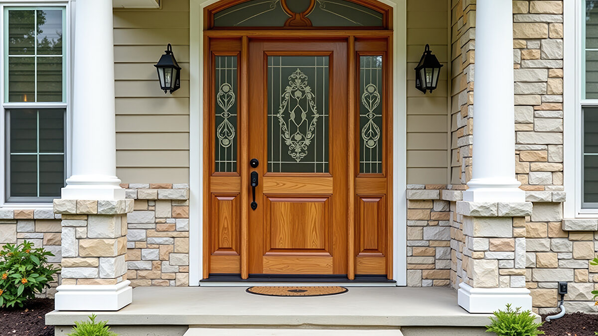 a newly installed entry door on a home