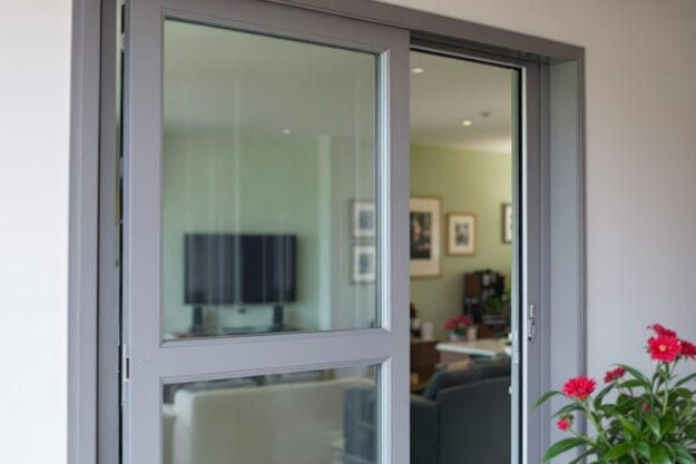 security features are added to a sliding patio door