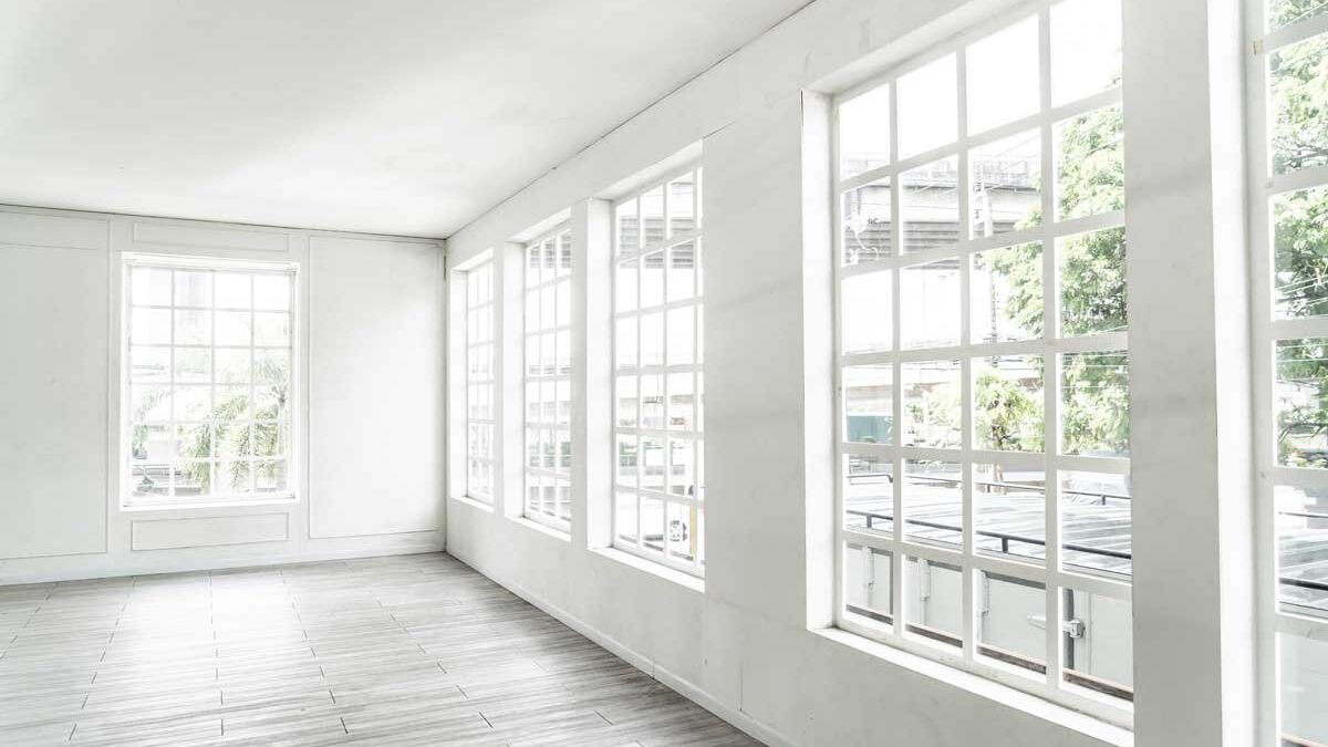 a room with energy-efficient windows