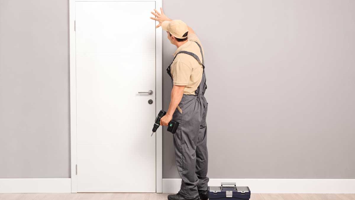 installer completes a door installation company near washington dc