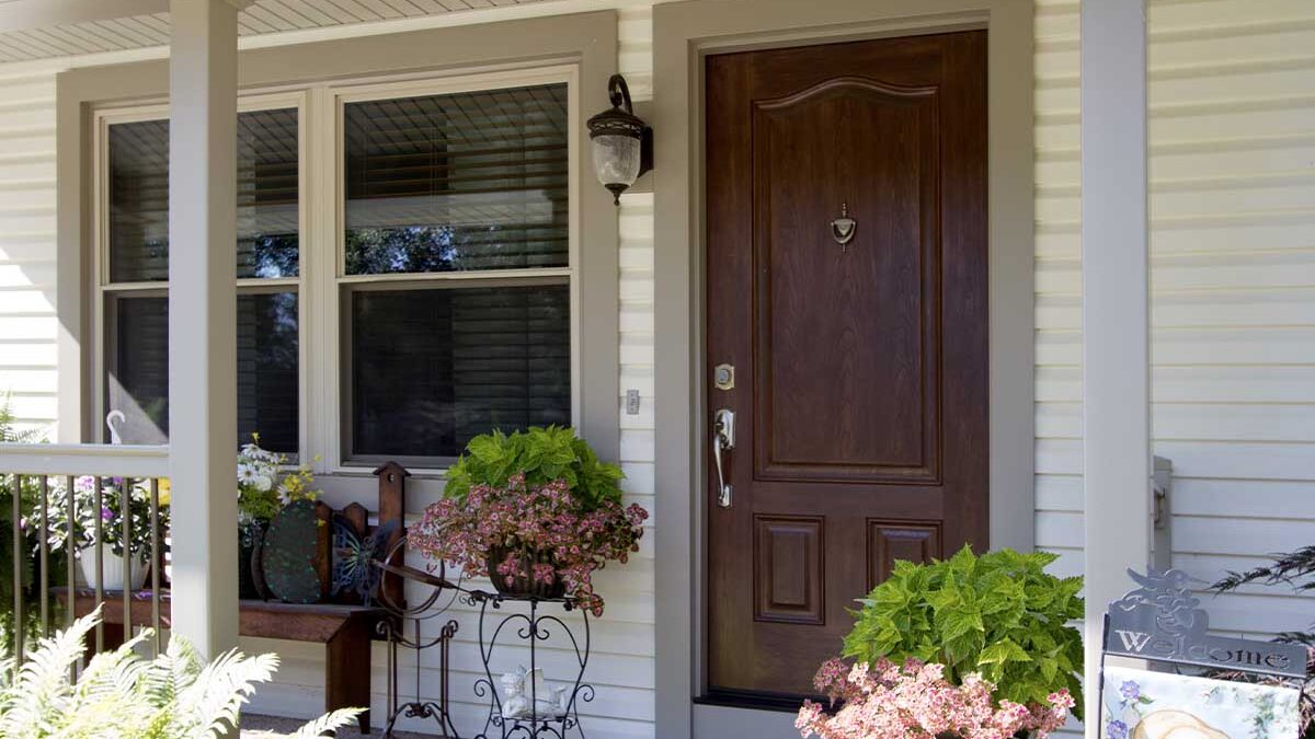 a standard exterior door