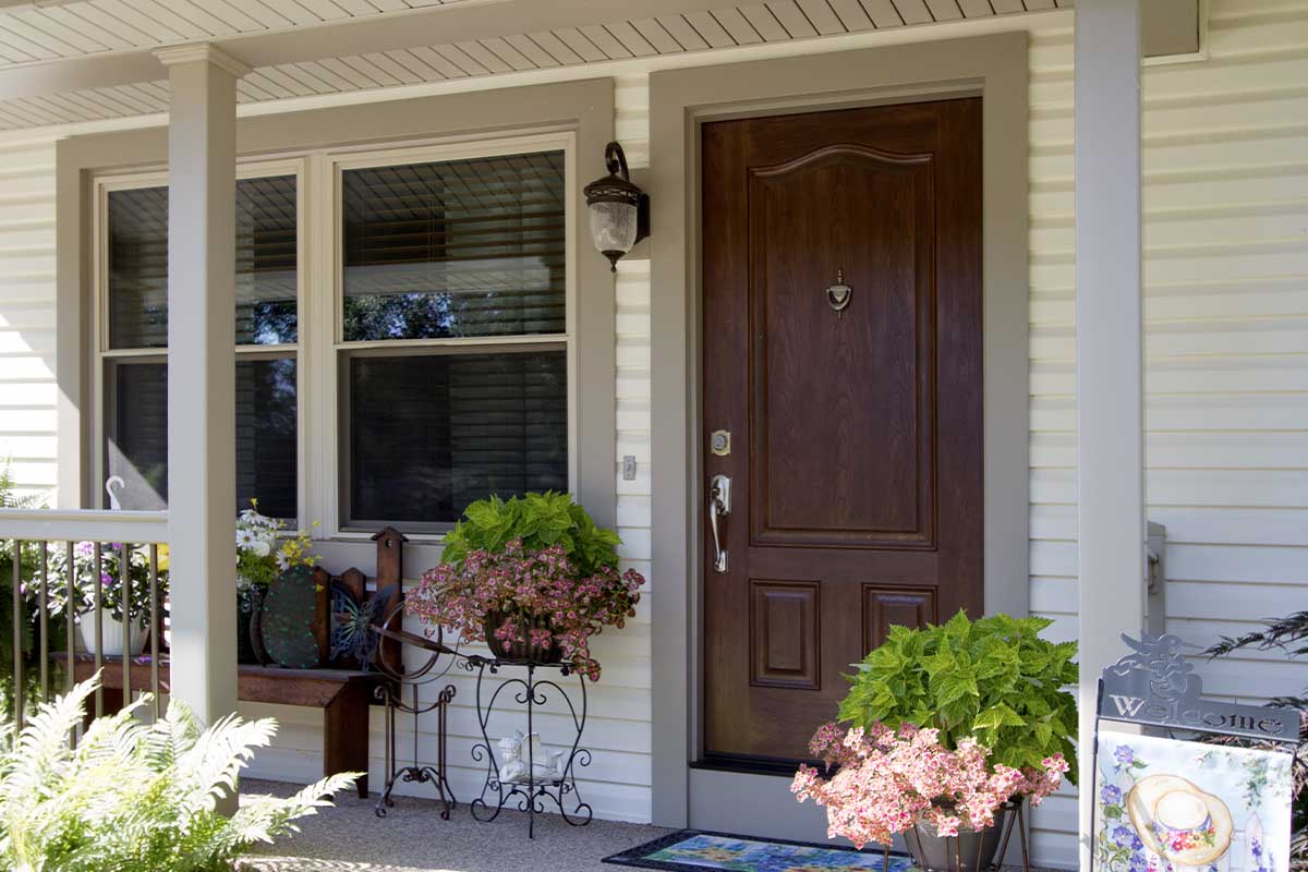 a standard exterior door